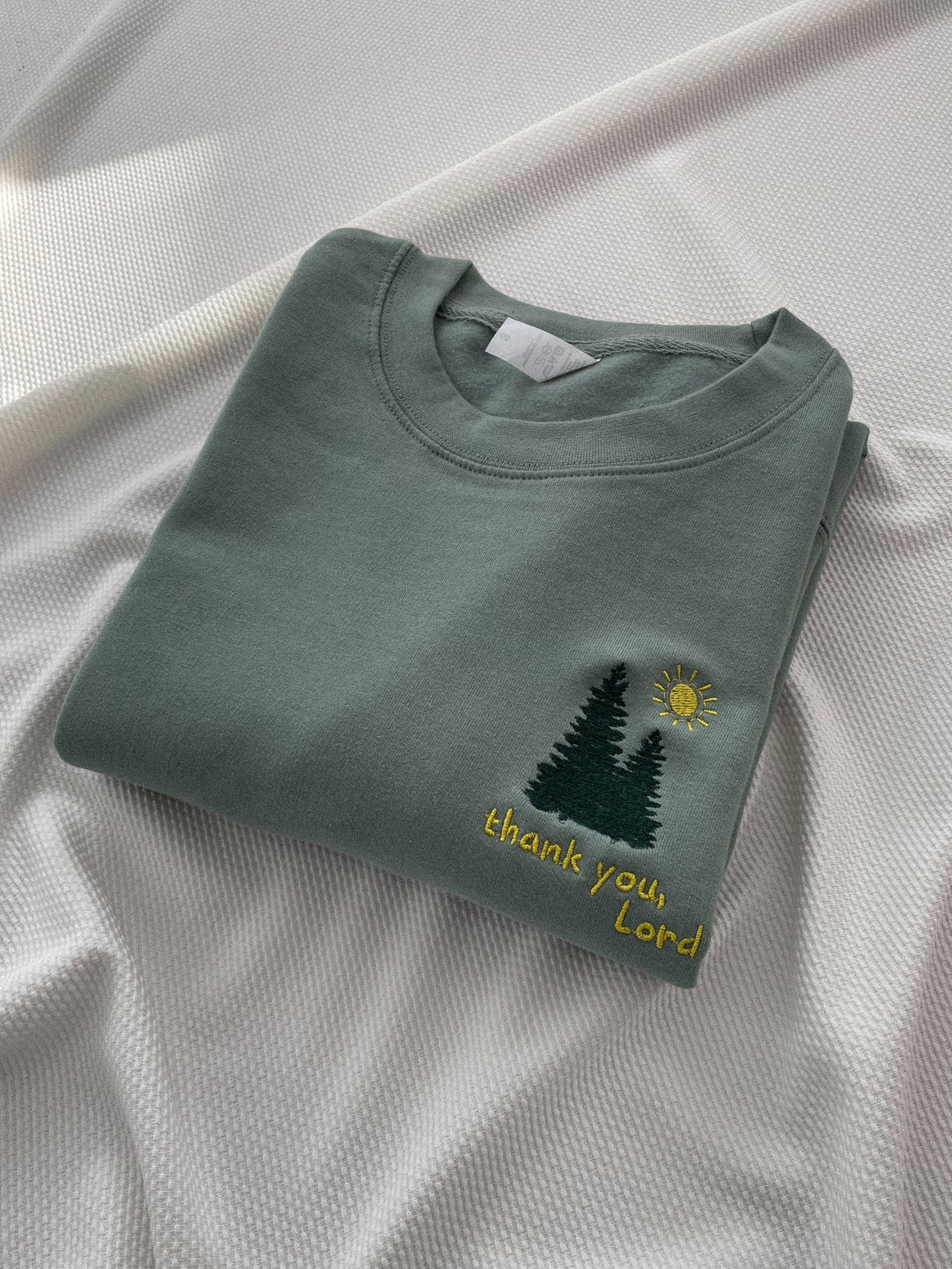 Thank you, Lord Embroidered Sweatshirt