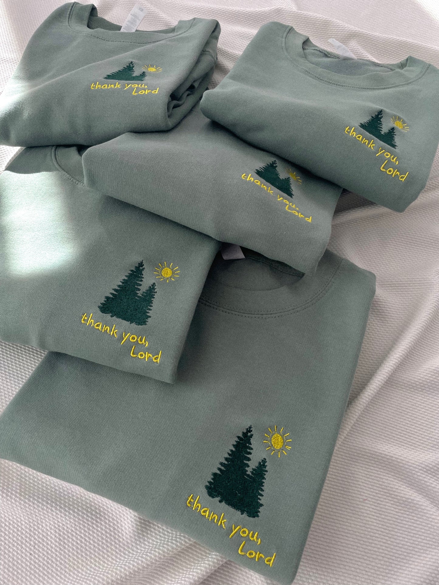 Thank you, Lord Embroidered Sweatshirt