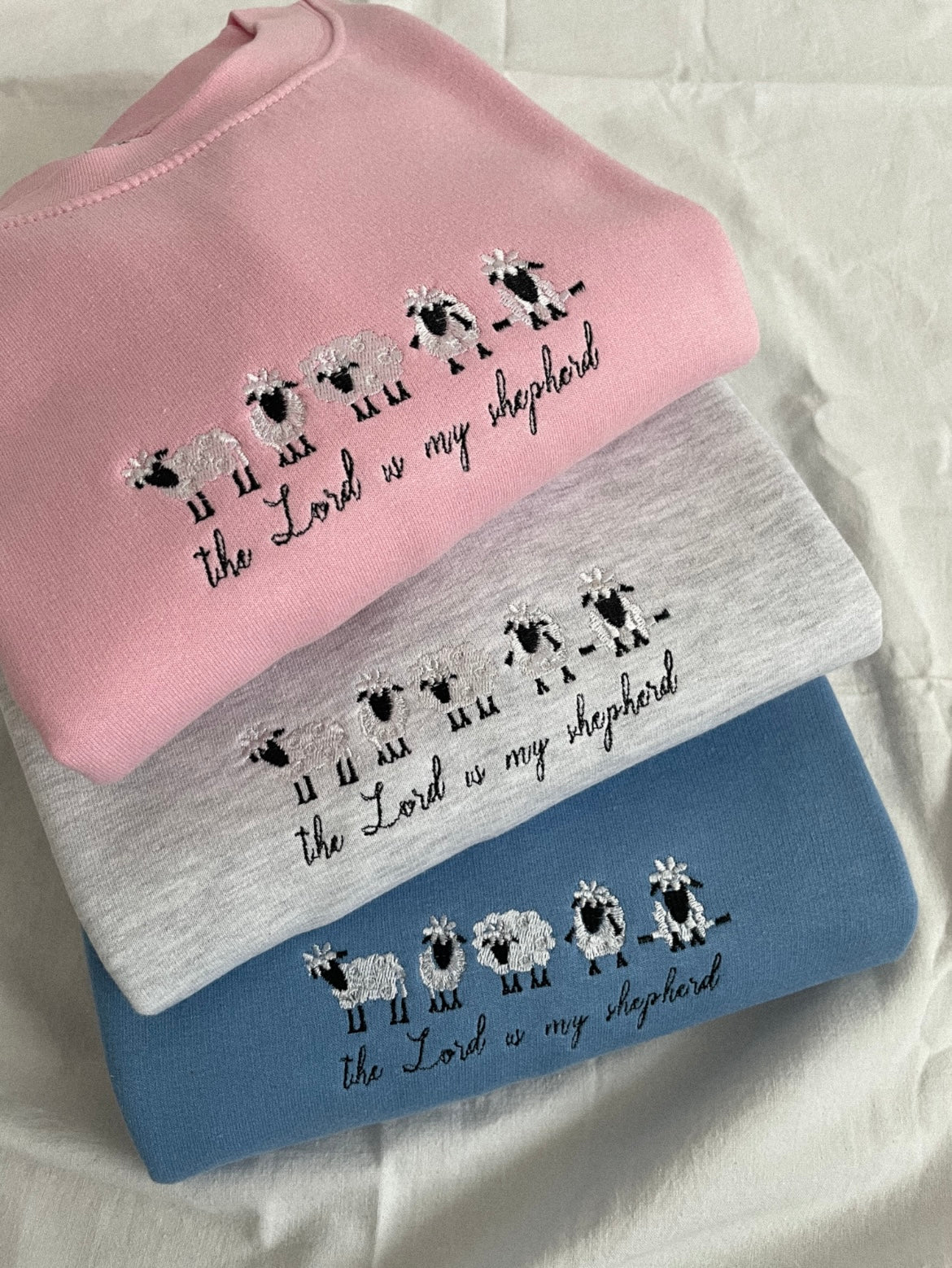 The Lord is my Shepherd Embroidered Sweatshirt