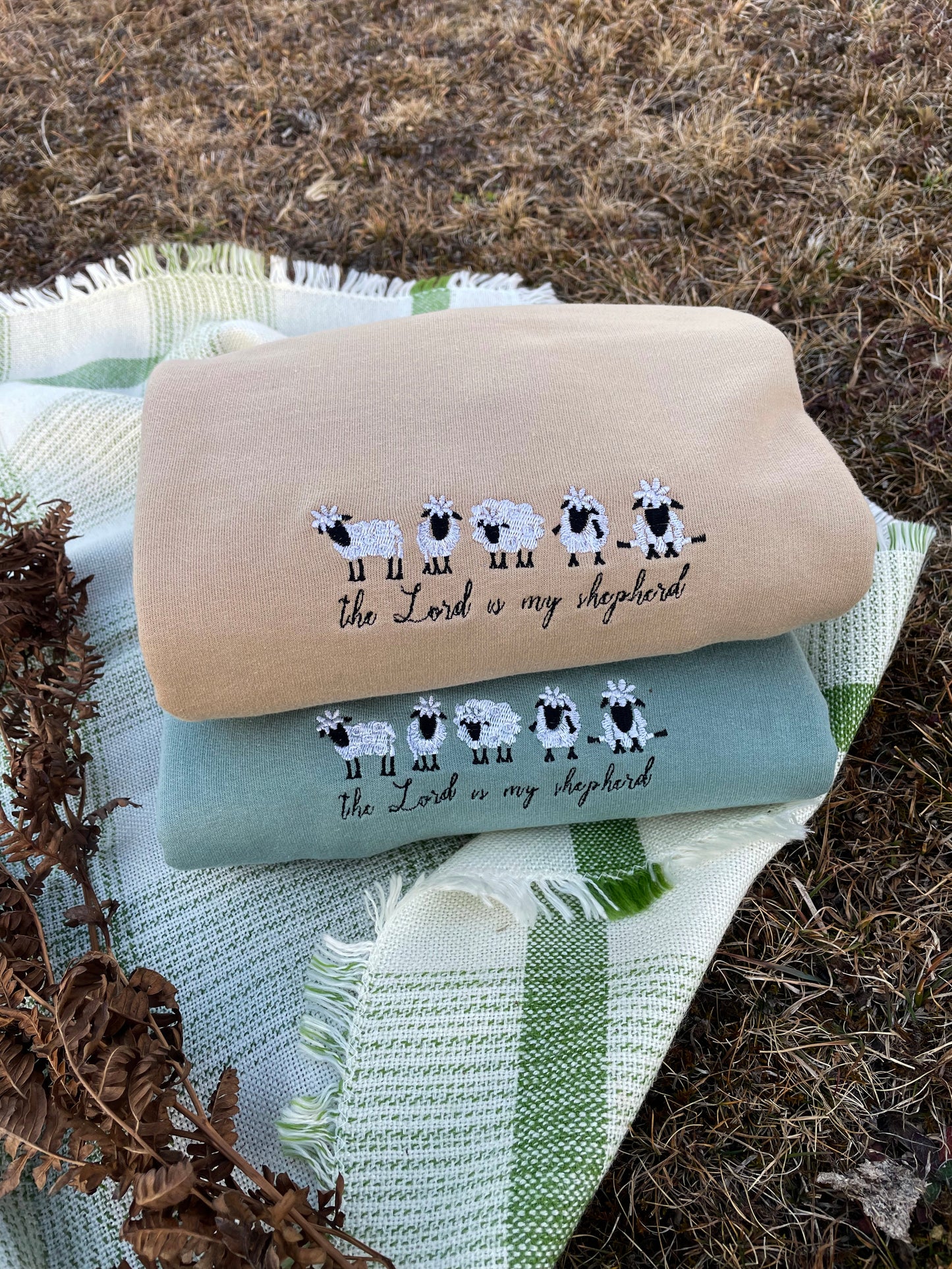 The Lord is my Shepherd Embroidered Sweatshirt