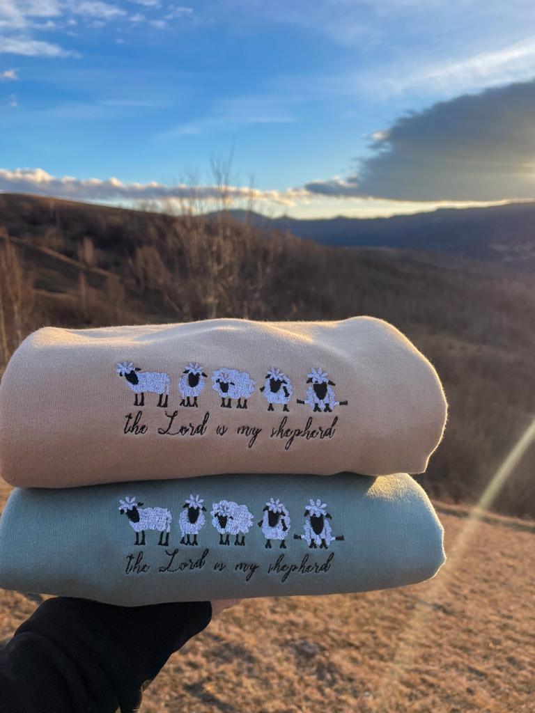 The Lord is my Shepherd Embroidered Sweatshirt